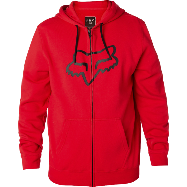 Fox Legacy Foxhead Zip Pullover mit Kapuze rot Fox Legacy Foxhead Zip Pullover mit Kapuze rot