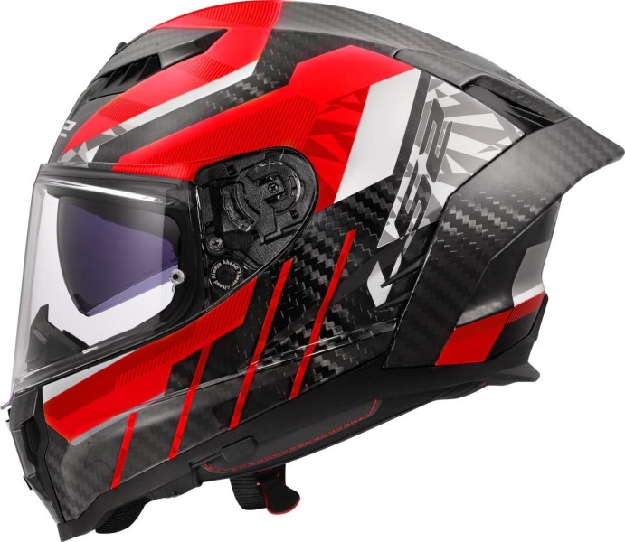 LS2 FF807 Dragon Carbon Trax rot LS2 FF807 Dragon Carbon Trax rot