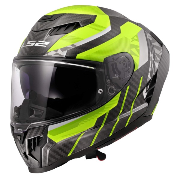LS2 FF807 Dragon Carbon Trax gelb