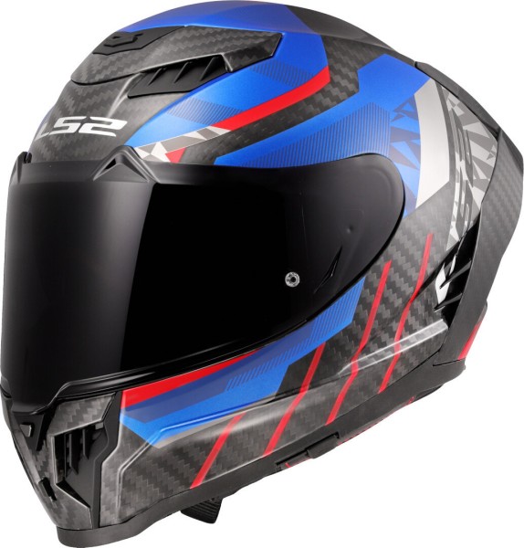 LS2 FF807 Dragon Trax Carbon blau rot