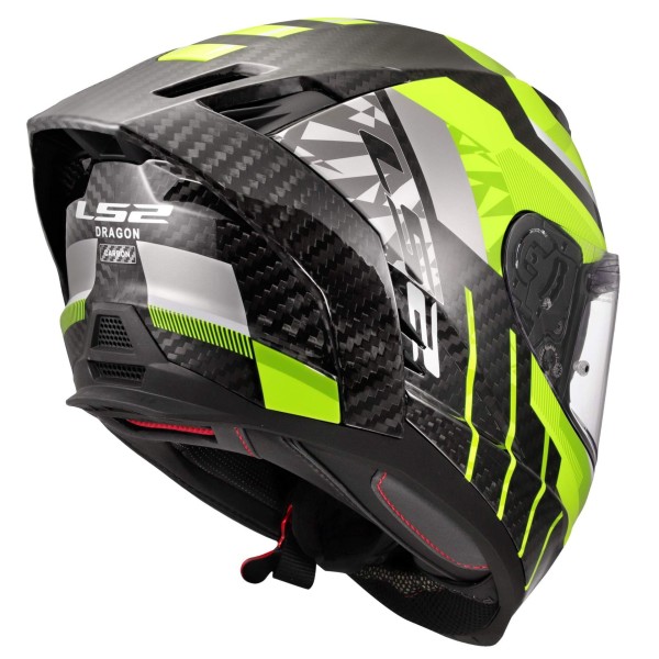 LS2 FF807 Dragon Carbon Trax gelb