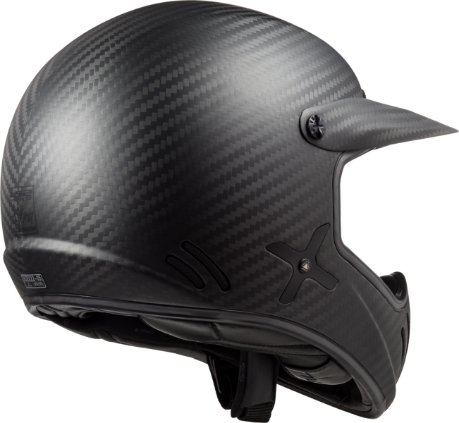 LS2 MX471 Xtra Single Mono Matt Carbon Retro